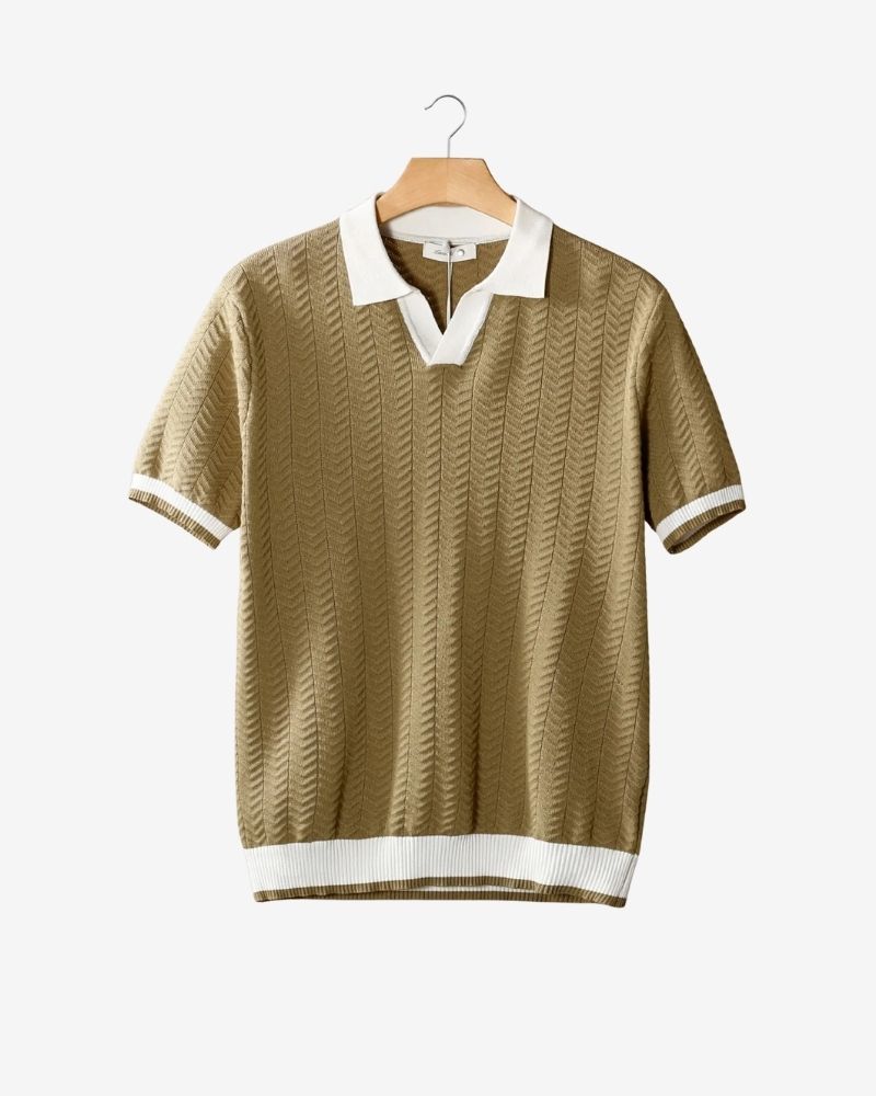 CONTRAST TEXTURED POLO